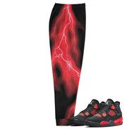 Retro 4 Red Thunder Jogger - Sneaker Tees to match Air Jordan Sneakers