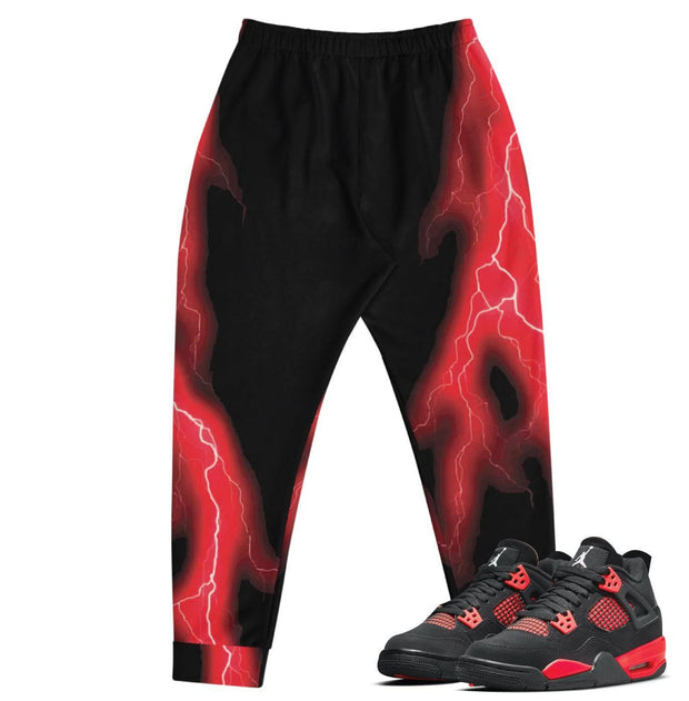 Retro 4 Red Thunder Jogger - Sneaker Tees to match Air Jordan Sneakers
