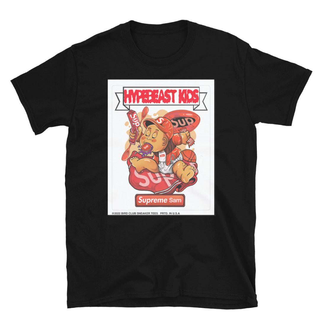 Hypebeast Kids Supreme Sam - Sneaker Tees to match Air Jordan Sneakers