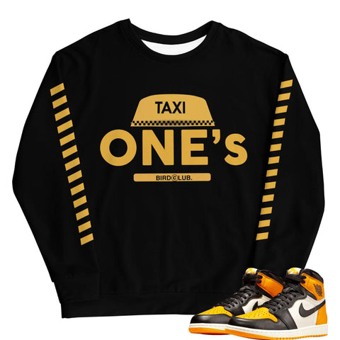 Retro 1 Taxi Sweatshirt - Sneaker Tees to match Air Jordan Sneakers