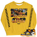 Retro 1 Taxi 1985 Sweatshirt - Sneaker Tees to match Air Jordan Sneakers