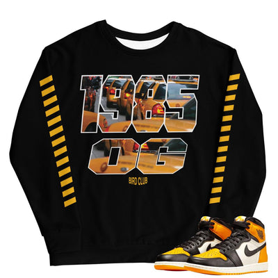 Retro 1 Taxi 1985 Sweatshirt - Sneaker Tees to match Air Jordan Sneakers