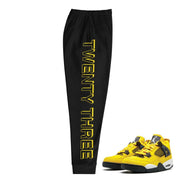 Retro 4 Lightning Joggers - Sneaker Tees to match Air Jordan Sneakers