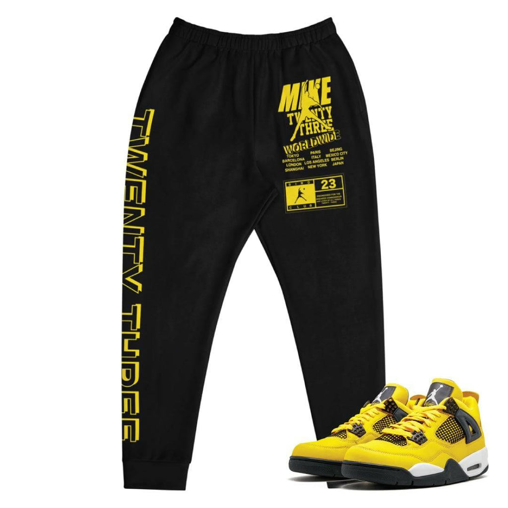 Retro 4 Lightning Joggers - Sneaker Tees to match Air Jordan Sneakers