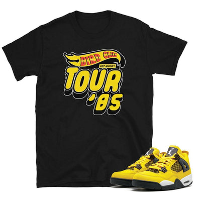 Tour Yellow Retro 4 Shirt - Sneaker Tees to match Air Jordan Sneakers
