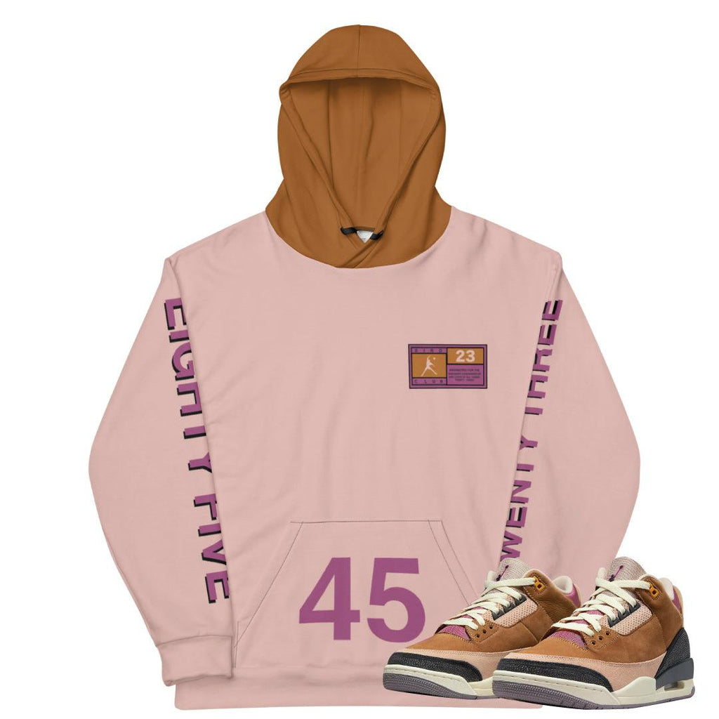 Retro 3 Winterized Archaeo Brown Hoodie - Sneaker Tees to match Air Jordan Sneakers