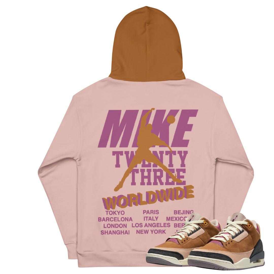Retro 3 Winterized Archaeo Brown Hoodie - Sneaker Tees to match Air Jordan Sneakers