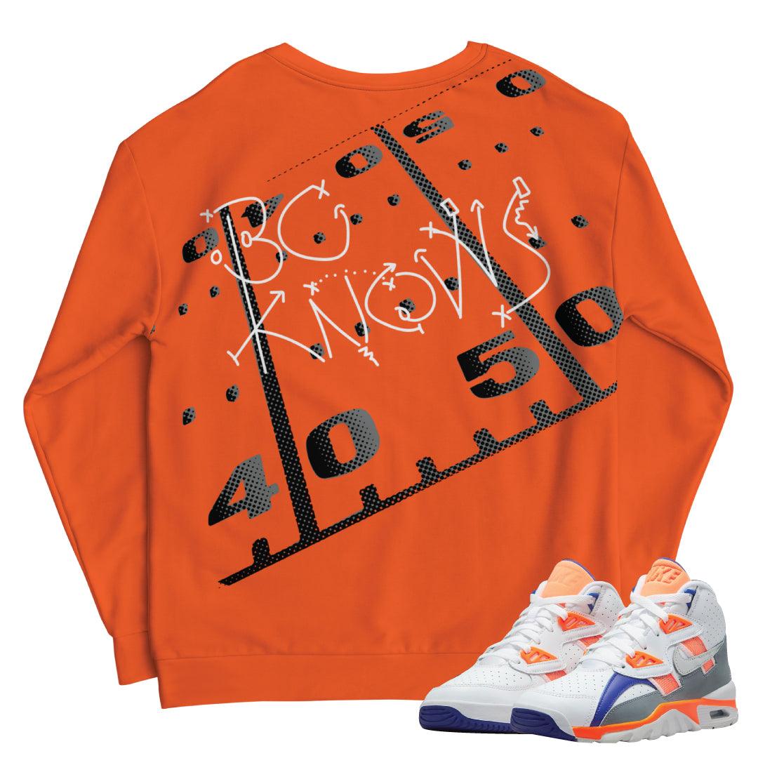 Air Trainer Bo Jackson Crewneck - Sneaker Tees to match Air Jordan Sneakers