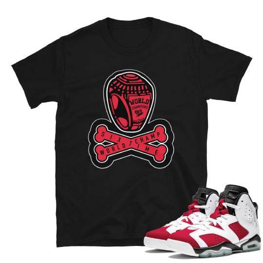 Carmine Retro 6 Shirt - Sneaker Tees to match Air Jordan Sneakers