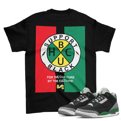 Retro 3 Pine Green HBCU Shirt - Sneaker Tees to match Air Jordan Sneakers
