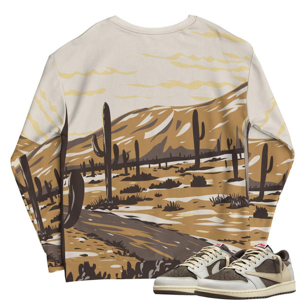 Reverse Mocha Travis Scott sweatshirt - Sneaker Tees to match Air Jordan Sneakers