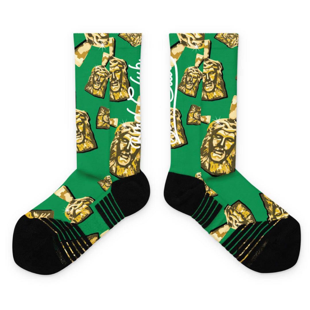 Retro 3 Pine Green Socks - Sneaker Tees to match Air Jordan Sneakers