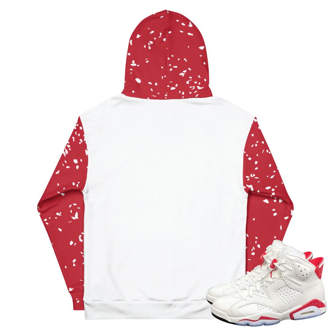Retro 6 Red Oreo Hoodie - Sneaker Tees to match Air Jordan Sneakers