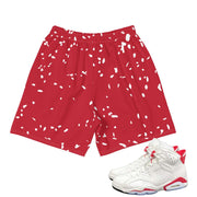 Retro 6 Red Oreo Shorts - Sneaker Tees to match Air Jordan Sneakers