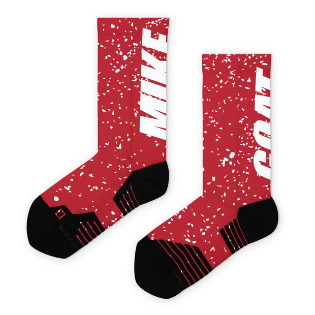 Retro 6 Red Oreo socks - Sneaker Tees to match Air Jordan Sneakers