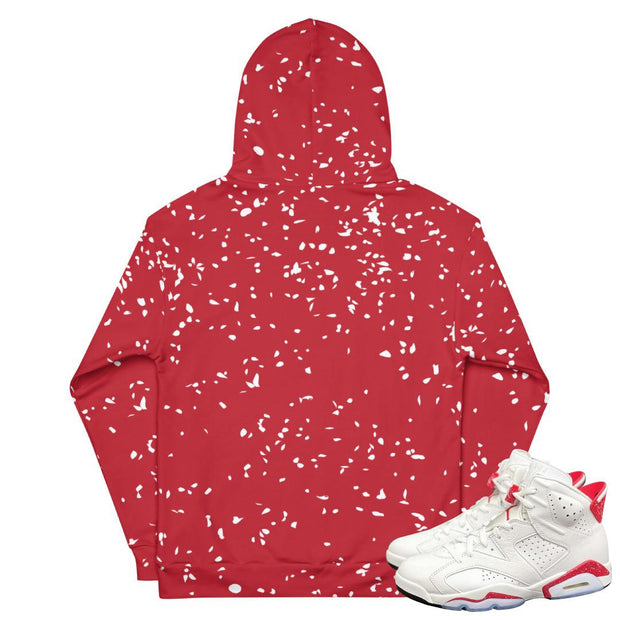Retro 6 Red Oreo Hoodie - Sneaker Tees to match Air Jordan Sneakers
