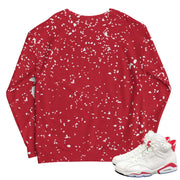 Retro 6 Red Oreo Sweatshirt - Sneaker Tees to match Air Jordan Sneakers