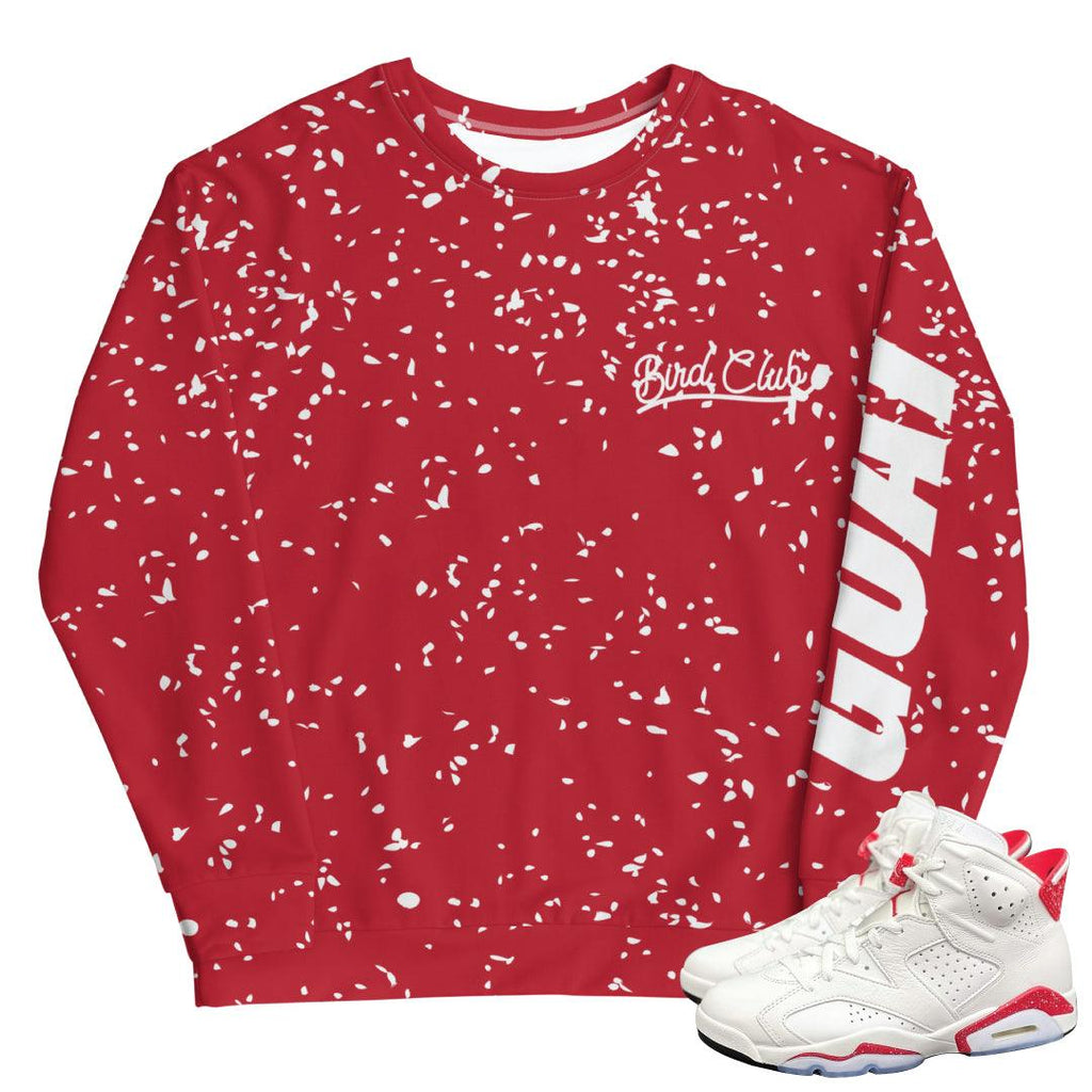 Retro 6 Red Oreo Sweatshirt - Sneaker Tees to match Air Jordan Sneakers