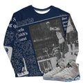 Retro 6 Georgetown Sweatshirt - Sneaker Tees to match Air Jordan Sneakers