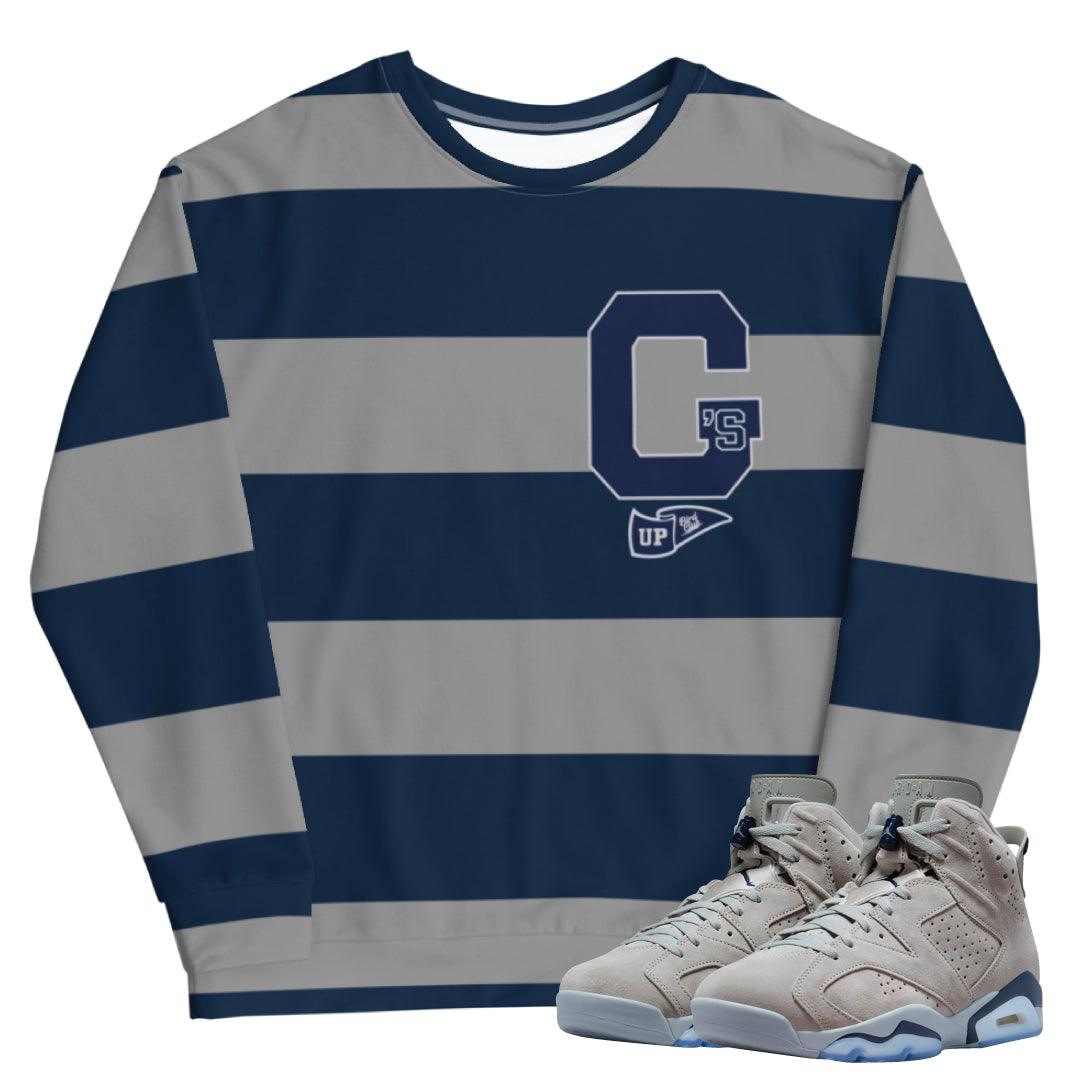Retro 6 Georgetown Sweatshirt - Sneaker Tees to match Air Jordan Sneakers