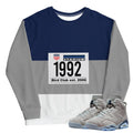 Retro 6 Georgetown Sweatshirt - Sneaker Tees to match Air Jordan Sneakers