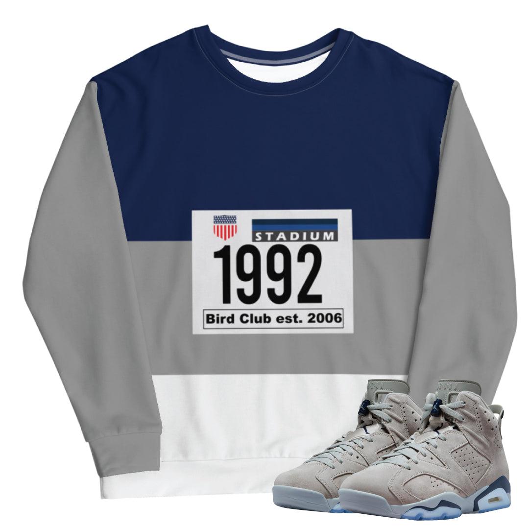 Retro 6 Georgetown Sweatshirt - Sneaker Tees to match Air Jordan Sneakers