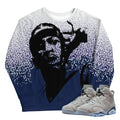 Retro 6 Georgetown Sweatshirt - Sneaker Tees to match Air Jordan Sneakers