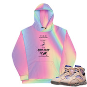 Retro 7 "Saphire/Shimmer" hoodie - Sneaker Tees to match Air Jordan Sneakers