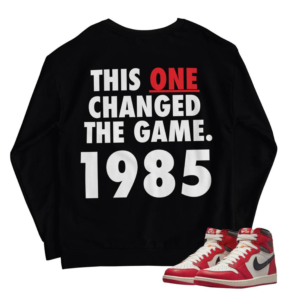 Retro 1 "Lost & Found" Sole Sweatshirt - Sneaker Tees to match Air Jordan Sneakers