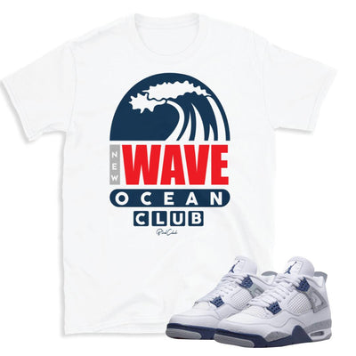 Retro 4 Midnight Navy Cement Shirt - Sneaker Tees to match Air Jordan Sneakers